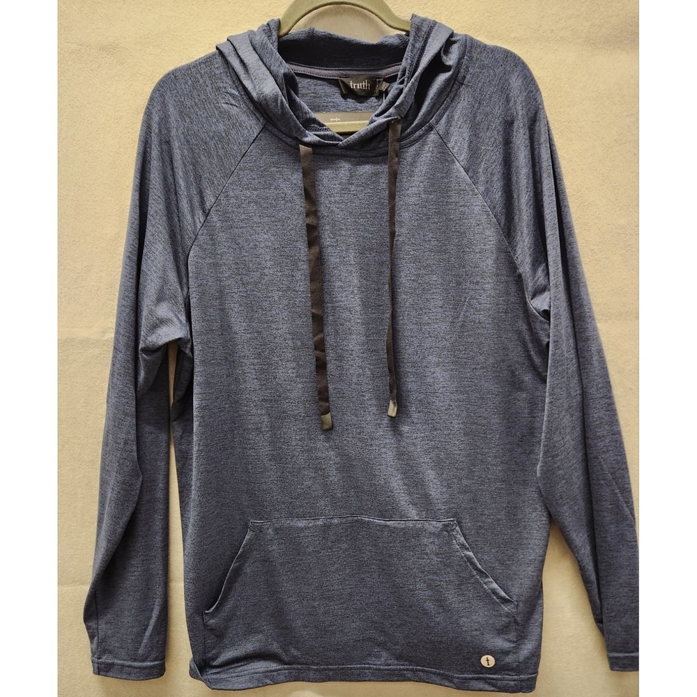 Truth by Republic Men's Dark Blue Viscose Blend Pullover Hoodie Size Large NWT